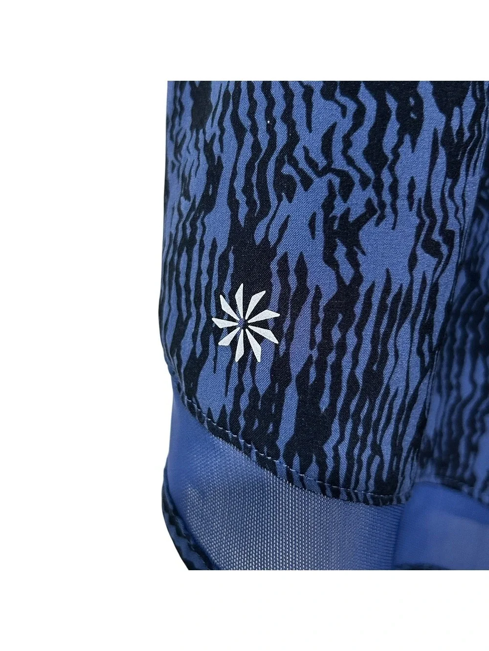 Athleta Women's Blue Black Wave Print Mesh Racer Run 4